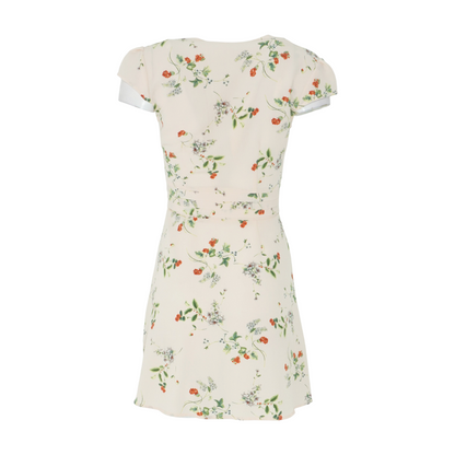 Peach Floral Mini Dress