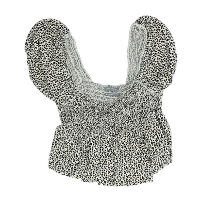Brown Animal Print Blouse