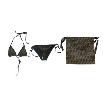 Green Zucca Monogram Print Bikini