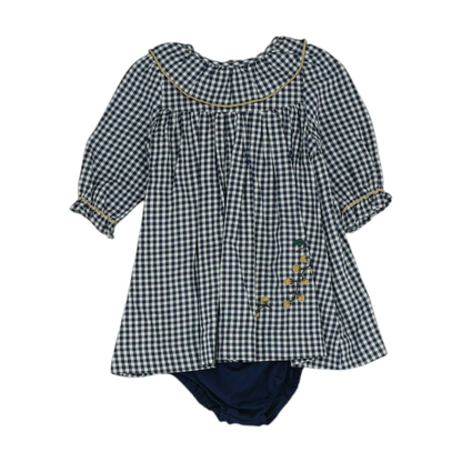 Navy Check Dress