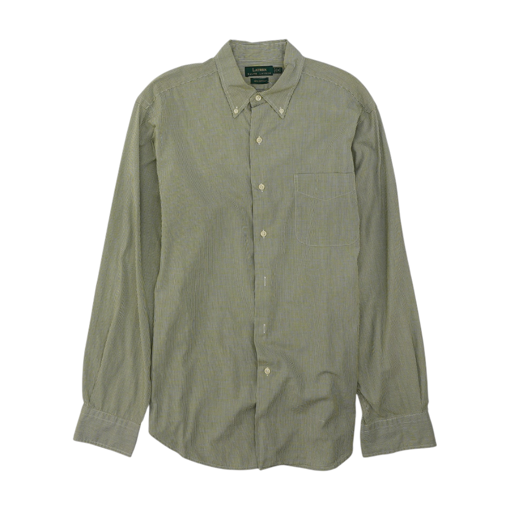 Green Check Long Sleeve Button Down