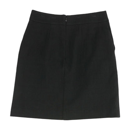 Black Solid Mini Skirt
