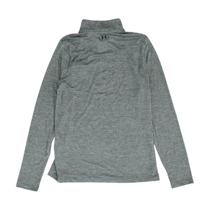 Gray Solid 1/4 Zip Pullover