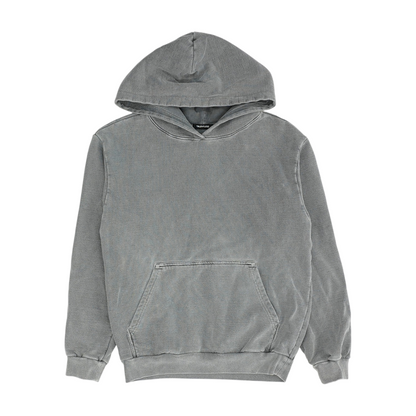 Gray Solid Hoodie Pullover