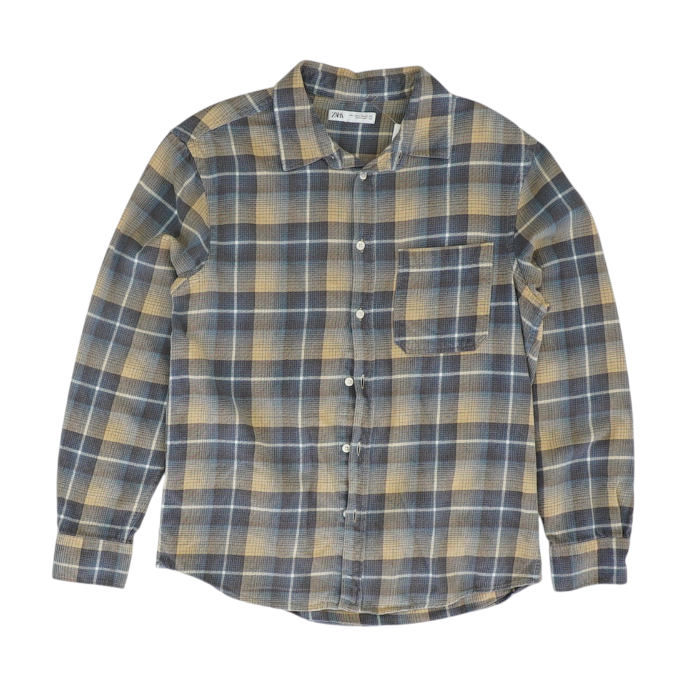 Blue Plaid Flannel Button Down