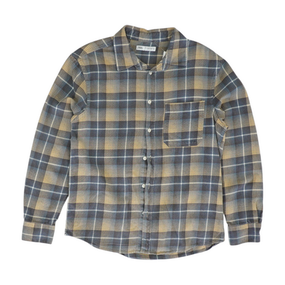 Blue Plaid Flannel Button Down