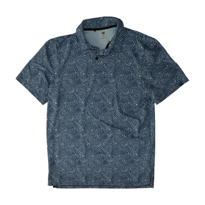 Blue Print Short Sleeve Polo