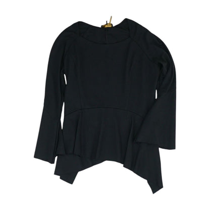 Black Solid Long Sleeve Blouse