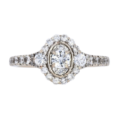 1/2 ctw 14K White Gold Diamond Engagement Ring