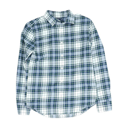 Green Plaid Flannel Button Down