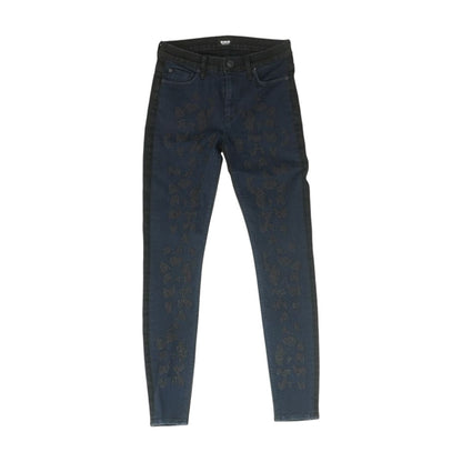 Navy Mid Rise Skinny Leg Jeans