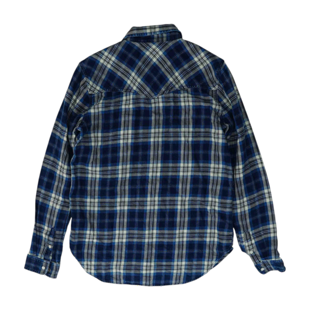 Blue Plaid Flannel Button Down