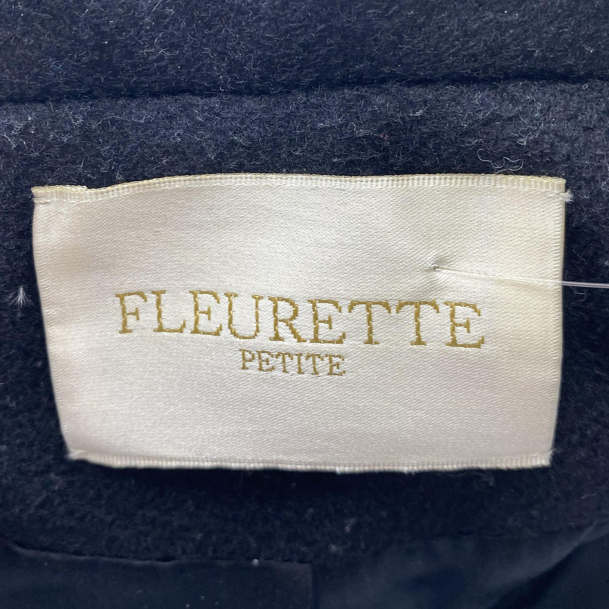 Black Petite Solid Wool Coat