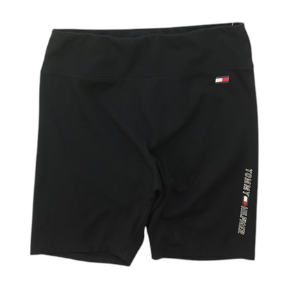 Black Solid Active Shorts