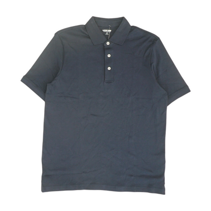 Navy Solid Short Sleeve Polo