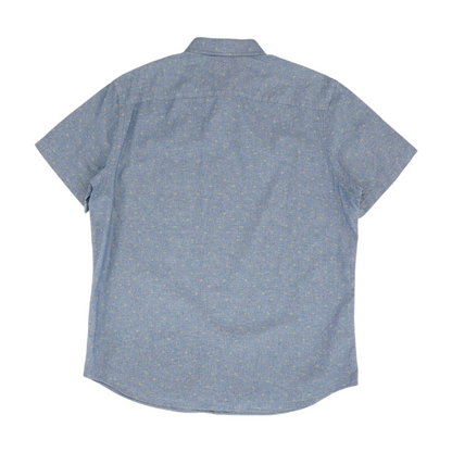 Blue Print Short Sleeve Button Down