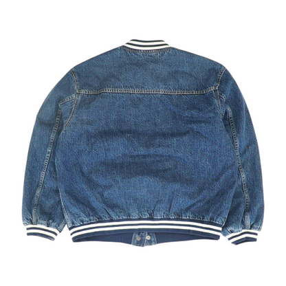 Blue Solid Denim Jacket