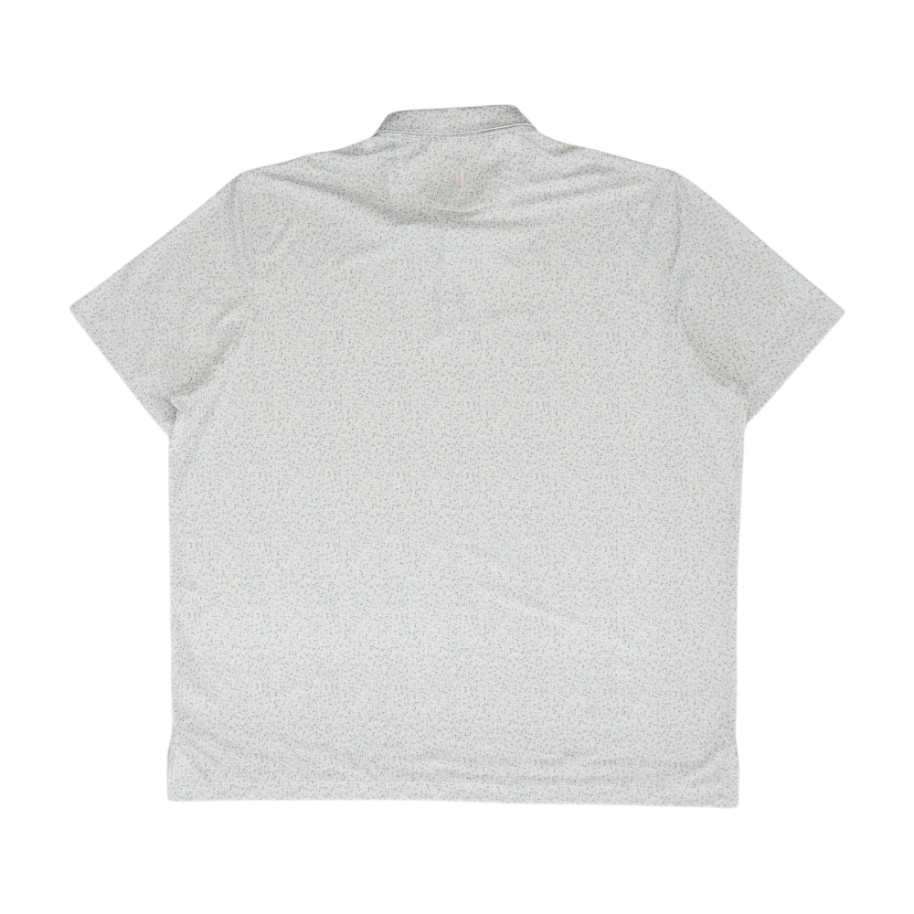 White Floral Short Sleeve Polo