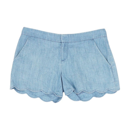 Blue Solid Shorts