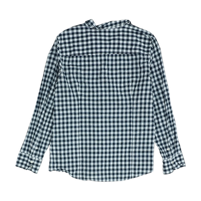 Navy Check Button Down