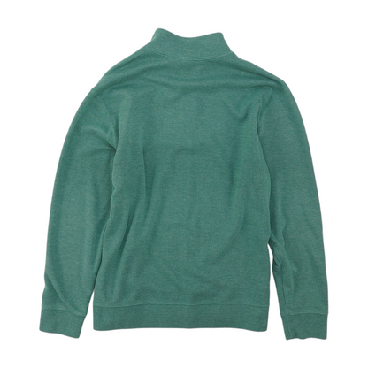 Green Solid 1/4 Zip Pullover