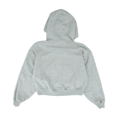 Gray Petite Solid Hoodie Pullover