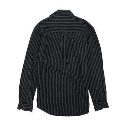 Black Striped Long Sleeve Button Down