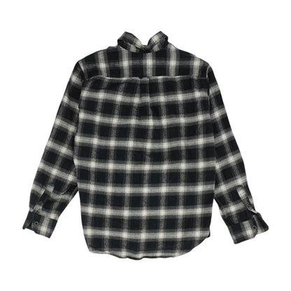 Black Check Flannel Button Down