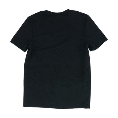 Black Distressed Logo Tee