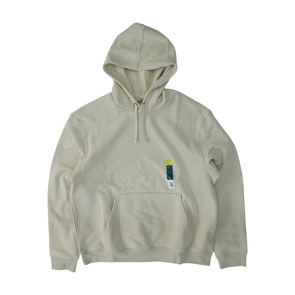 Beige Solid Hoodie Pullover