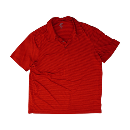 Red Striped Short Sleeve Polo