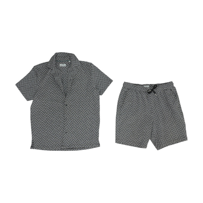 Black Geometric Short Set