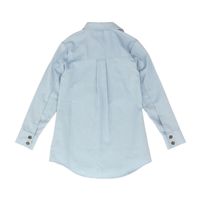 Blue Solid Button Down