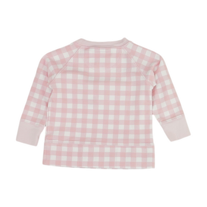 Pink Check Sweatshirt Pullover