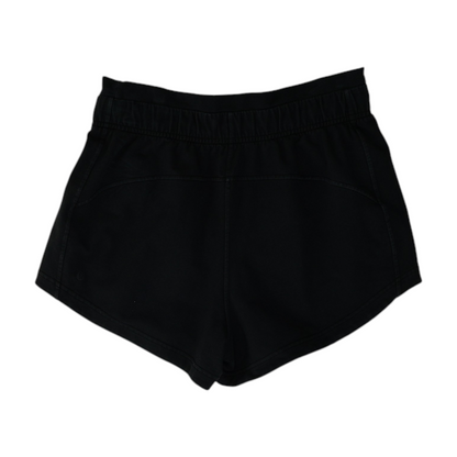 Black Solid Active Shorts