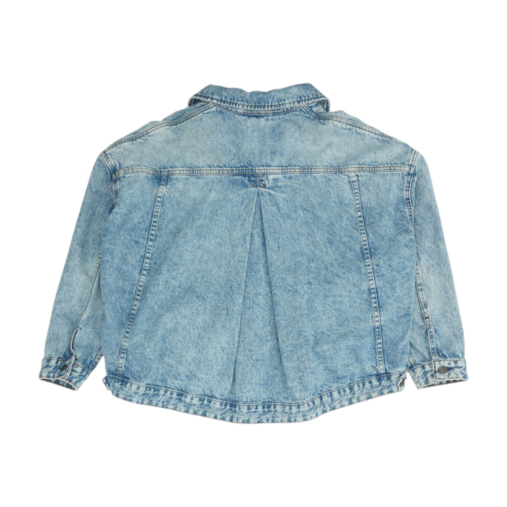 We the Free Blue Solid Denim Jacket – Image 2