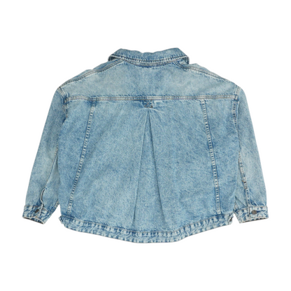 We the Free Blue Solid Denim Jacket – Image 2