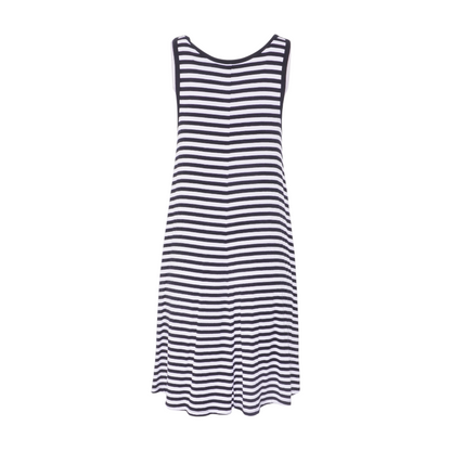 White Striped Midi Dress