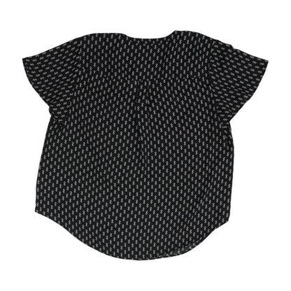 Black Plus Print Blouse