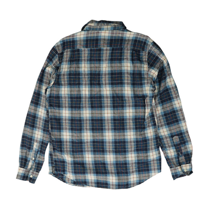 Blue Plaid Long Sleeve Button Down