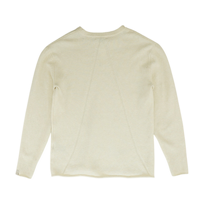 Beige Solid Pullover Sweater
