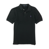 Black Solid Short Sleeve Polo