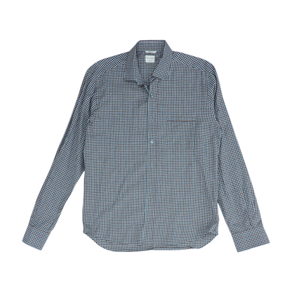 Gray Check Long Sleeve Button Down
