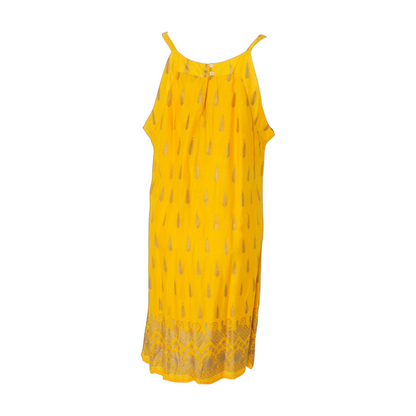 Yellow Graphic Midi Dress