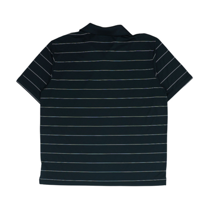 Black Striped Short Sleeve Polo