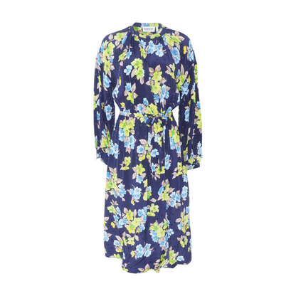 Navy Floral Midi Dress