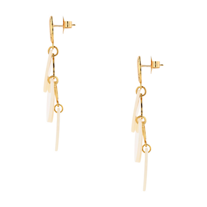 Costume Mother of Pearl Drop Earrings