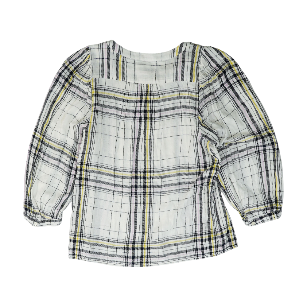 White Plaid Blouse