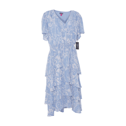Blue Abstract Midi Dress