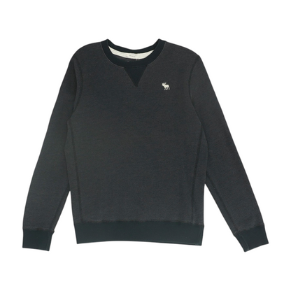 Gray Solid Sweatshirt Pullover
